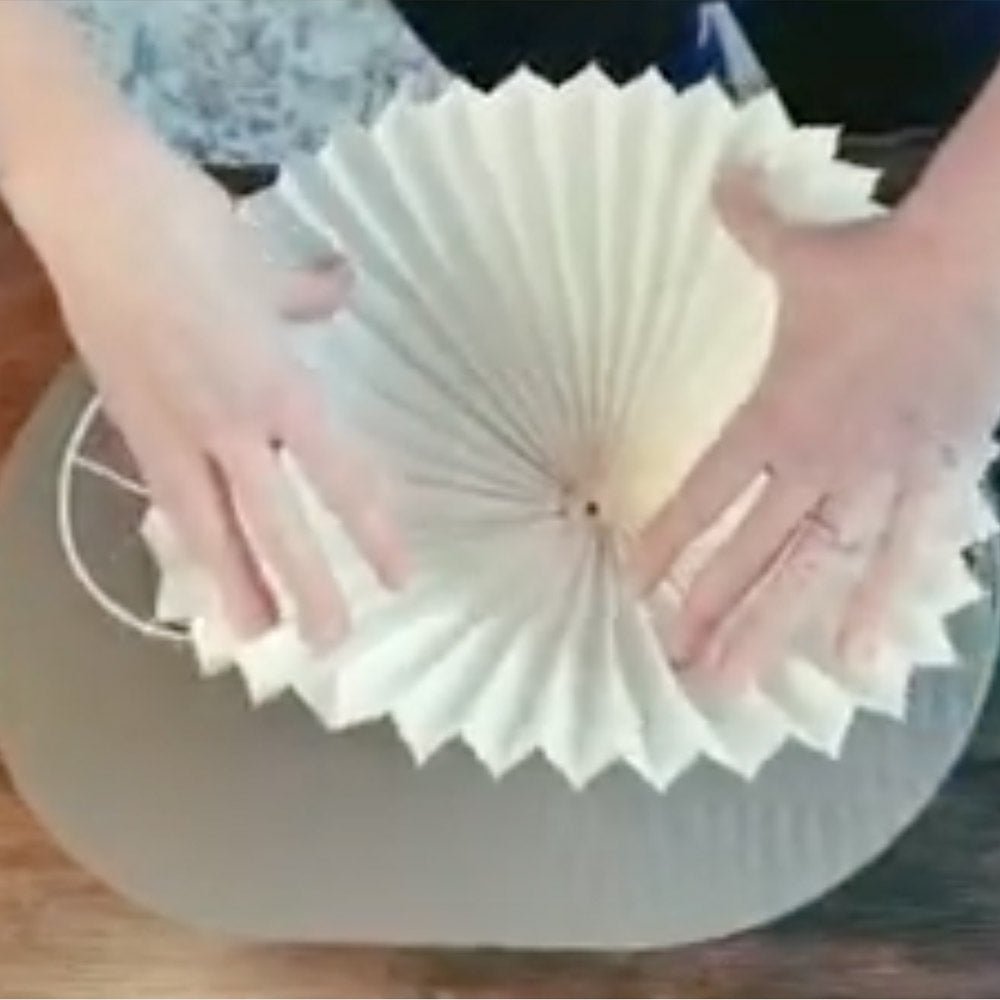 Fitting Danish Lampshade Skirt to Frame - Lux Lamp Shades