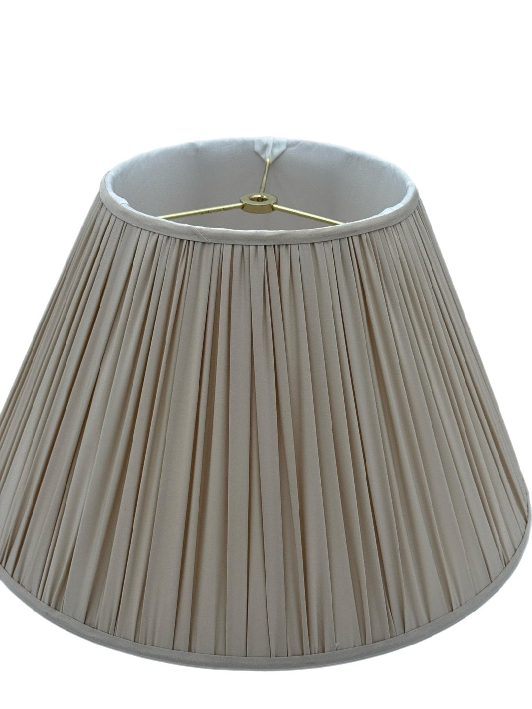 Empire Gathered Almond Silk Shades - Lux Lamp Shades