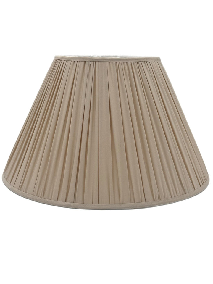 Empire Gathered Almond Silk Shades - Lux Lamp Shades