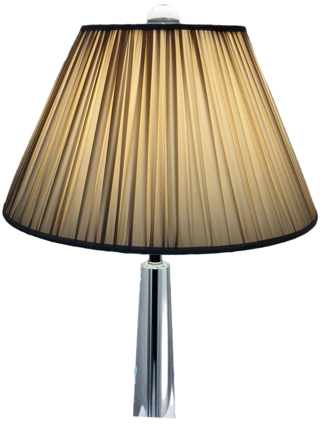 Empire Gathered Almond Silk Shades - Lux Lamp Shades