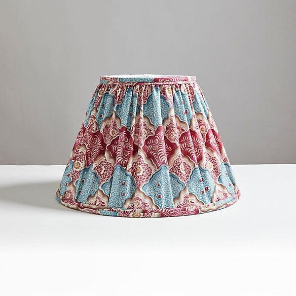 Scalamandré Akira Pleated Shade | Peacock Rose - Lux Lamp Shades