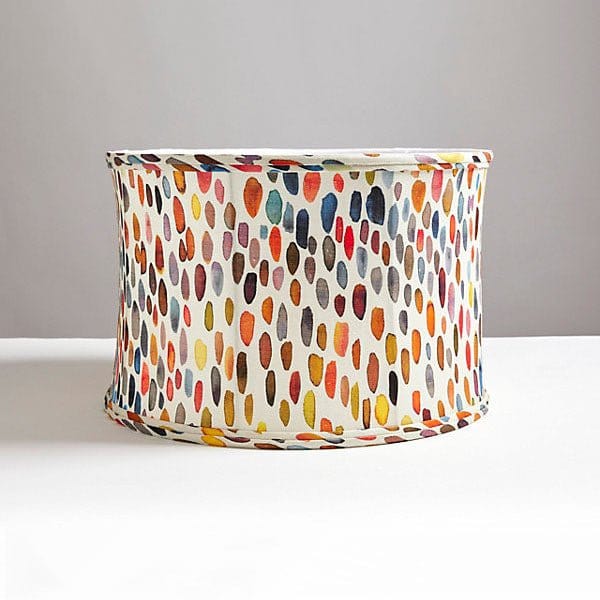 Scalamandré Jamboree Drum Shade | Blues Multi - Lux Lamp Shades