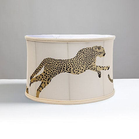 Scalamandré Leaping Cheetah Drum Shade | Dune - Lux Lamp Shades