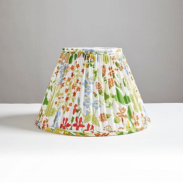 Scalamandré Maiden Floral Pleated Shade | Aruba - Lux Lamp Shades