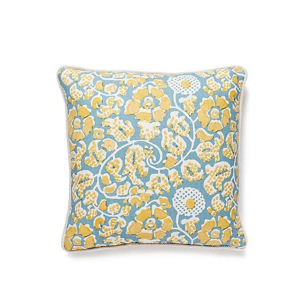 Scalamandré Maiden Floral Small Pillow | Aruba - Lux Lamp Shades