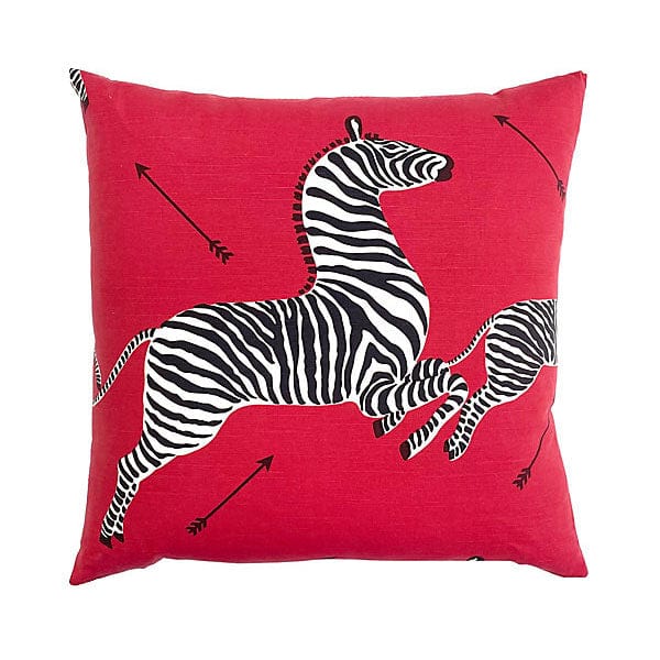 Scalamandré Zebras Pillow | Masai Red - Lux Lamp Shades