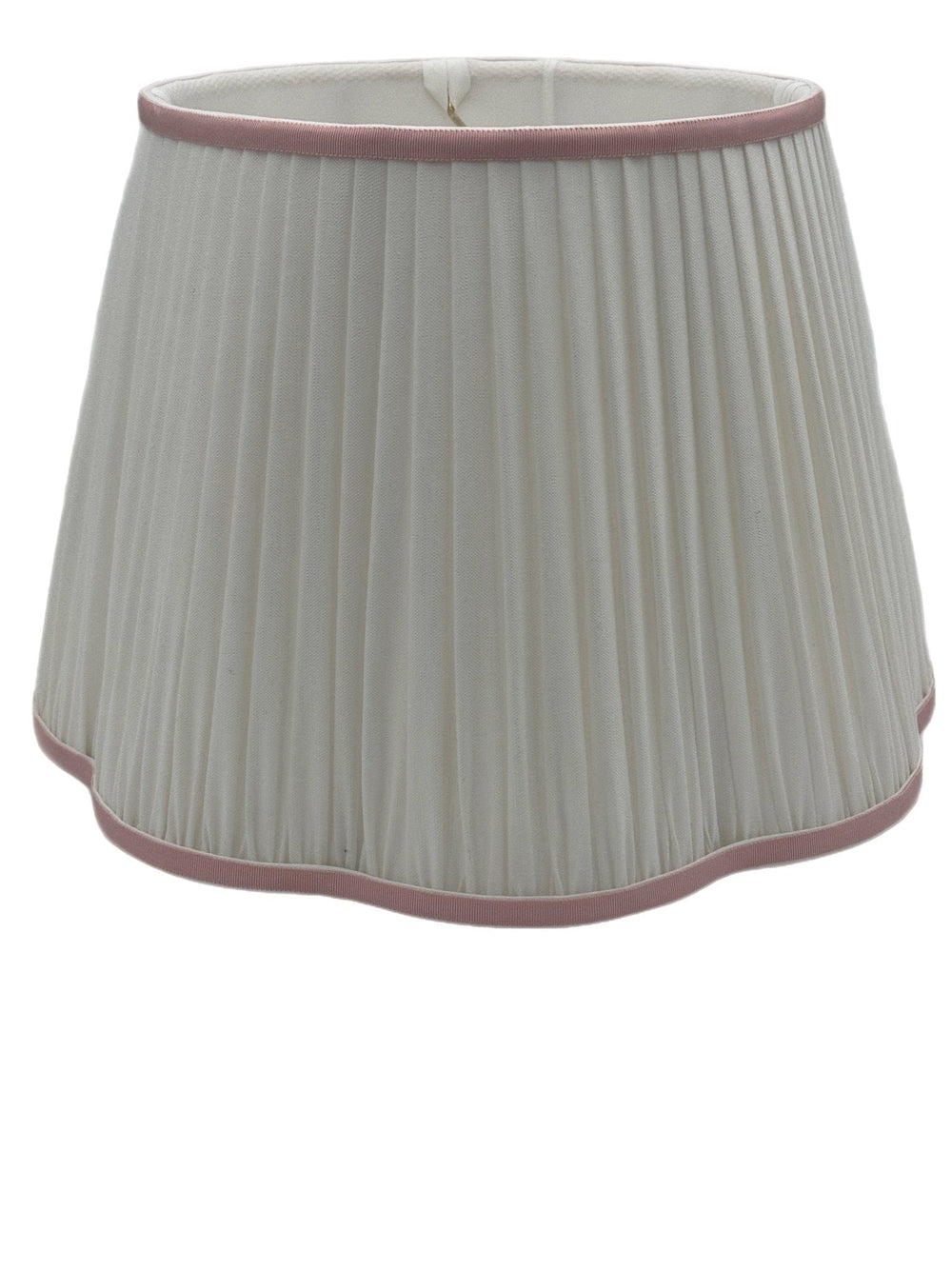 Shirred Out Scalloped Pembroke Lamp Shade + Custom Trim - Lux Lamp Shades