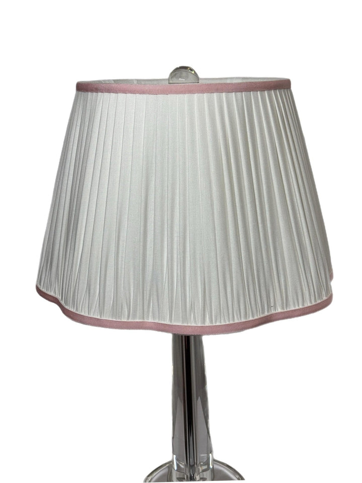 Shirred Out Scalloped Pembroke Lamp Shade + Custom Trim - Lux Lamp Shades