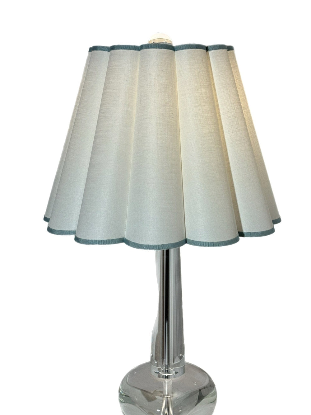 White Fluted Shades + Custom trim options - Lux Lamp Shades