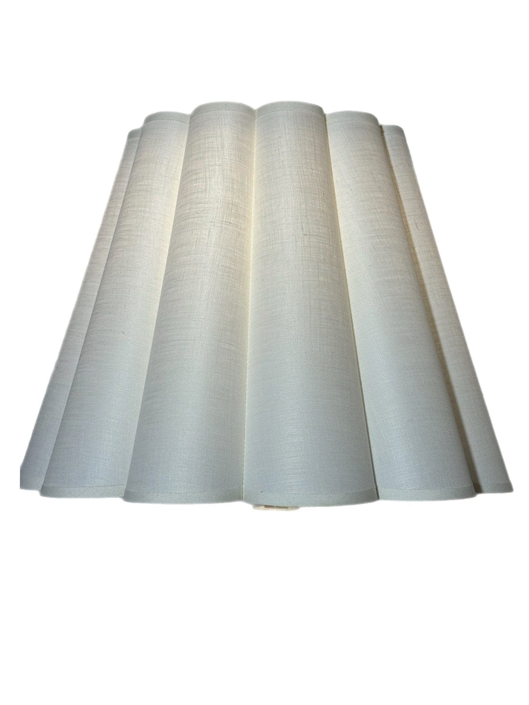 White Fluted Shades + Custom trim options - Lux Lamp Shades