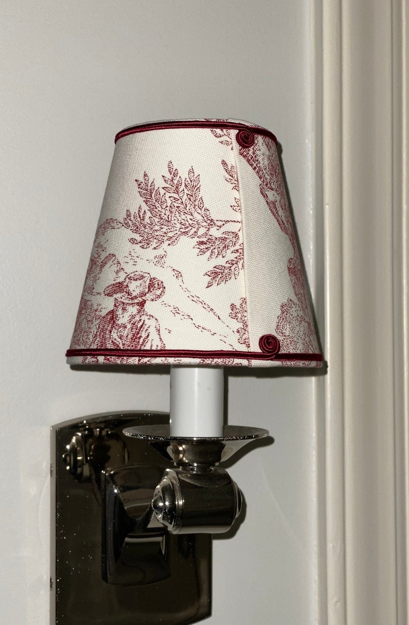 Oriental Toile - French Tapered Handmade authentic Lampshade Table Lamp